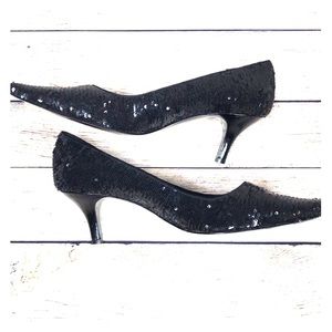 💃✨ Black Sequined 👠🖤